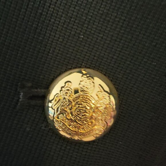 Lauren Ralph Lauren Club Jacket Women's Petite Sz 6 Black Preppy *FLAW* - Picture 4 of 14